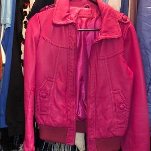 Hot pink bomber